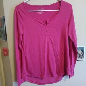 Pink long sleeve pj shirt